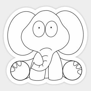 Cute Little Elephant Sticker